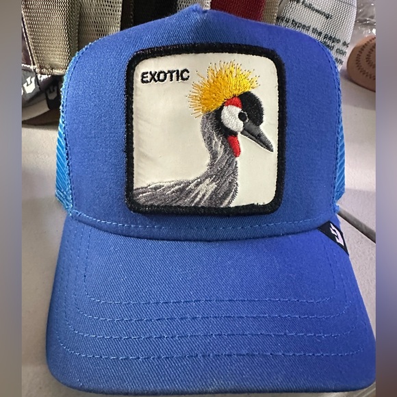 Goorin Bros Animal Farm Exotic Snapback Trucker Hat/Cap In BLUE! EXTREMELY RARE! - Picture 1 of 6